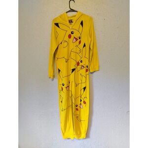 Pikachu One Piece Bodysuit Pajama Costume Sleepwear Size XL Unisex Adult Hooded